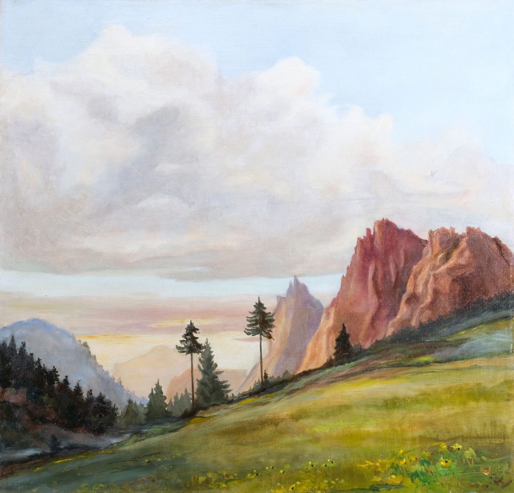 Rudolf Gebhardt Gebirge Blick ins Tal Kunsthandlung Kühne