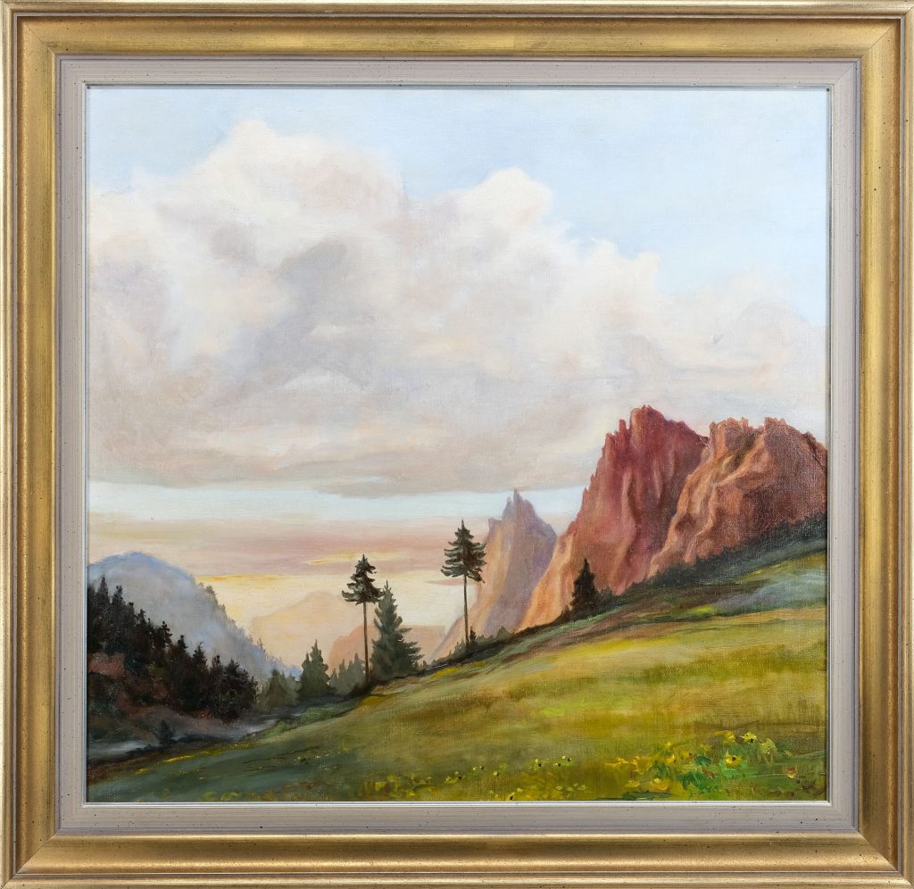 Rudolf Gebhardt Gebirge Blick ins Tal Kunsthandlung Kühne