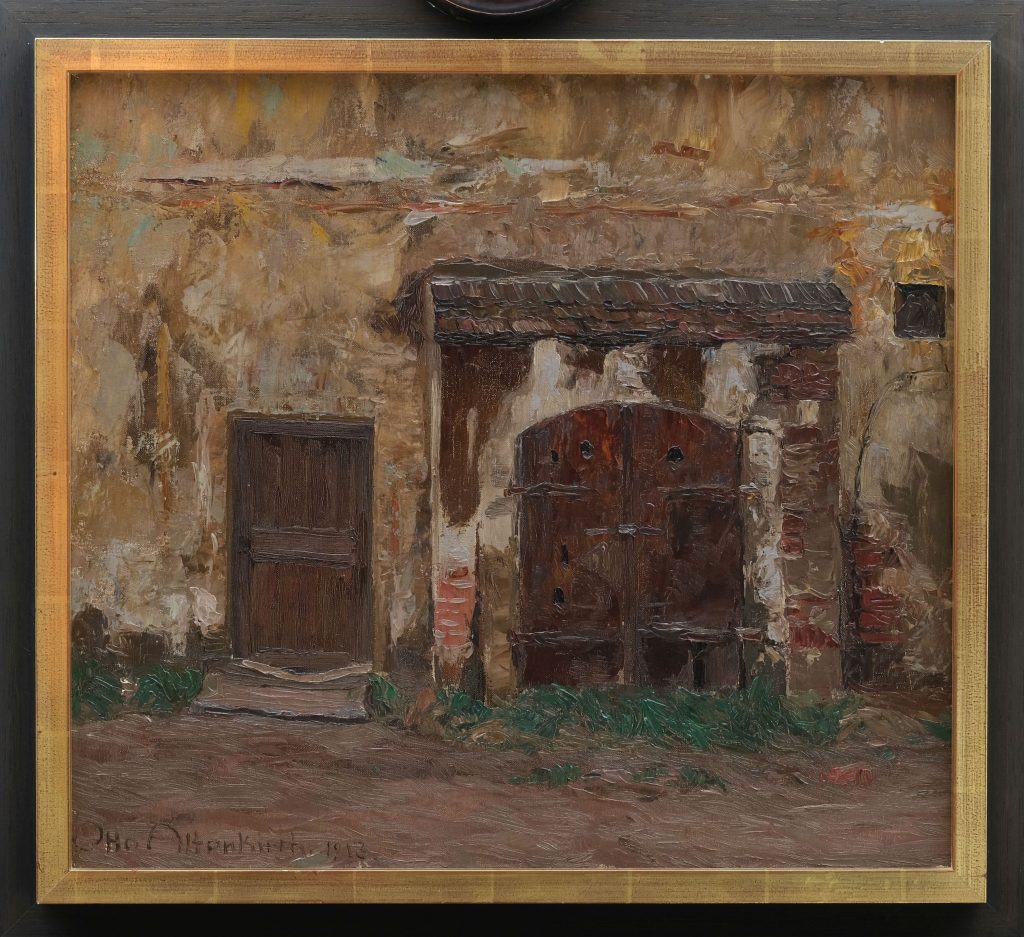 Otto Altenkirch Alte Kellertür im Hellergut Kunsthandlung Kühne Dresden