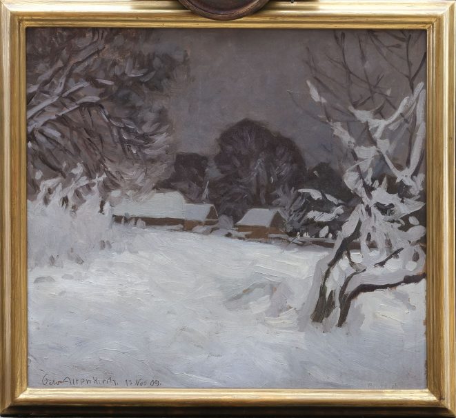 Otto Altenkirch Eingeschneit. Gut vor Rüster Kunsthandlung Kühne