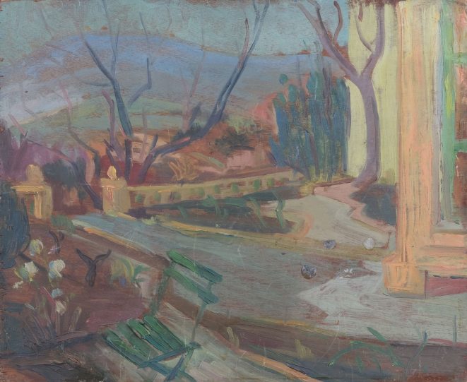 Elisabeth Andrae Landschaft hinter den Dünen Kunsthandlung Kühne