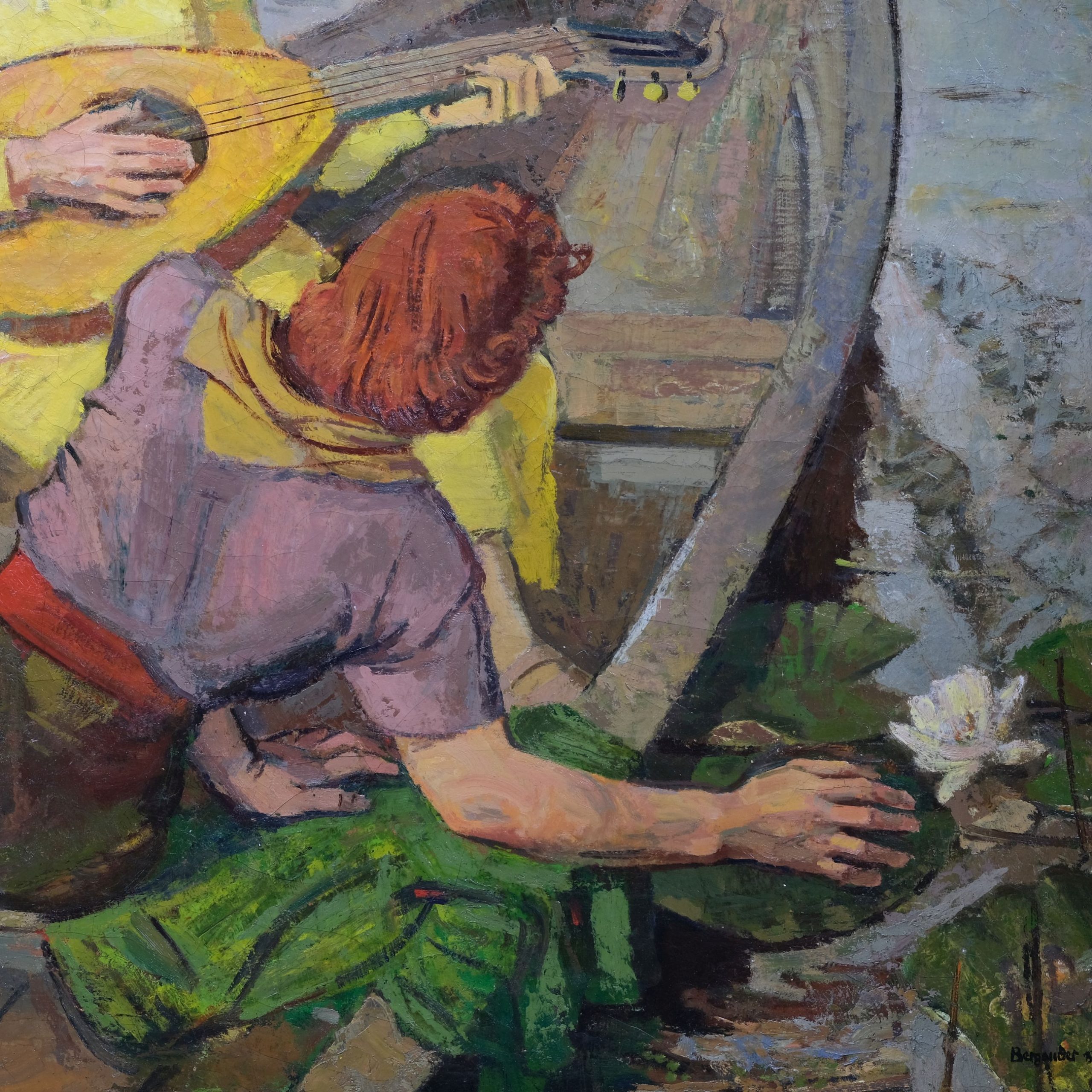 Rudolf Bergander Im Kahn Kunsthandlung Kühne