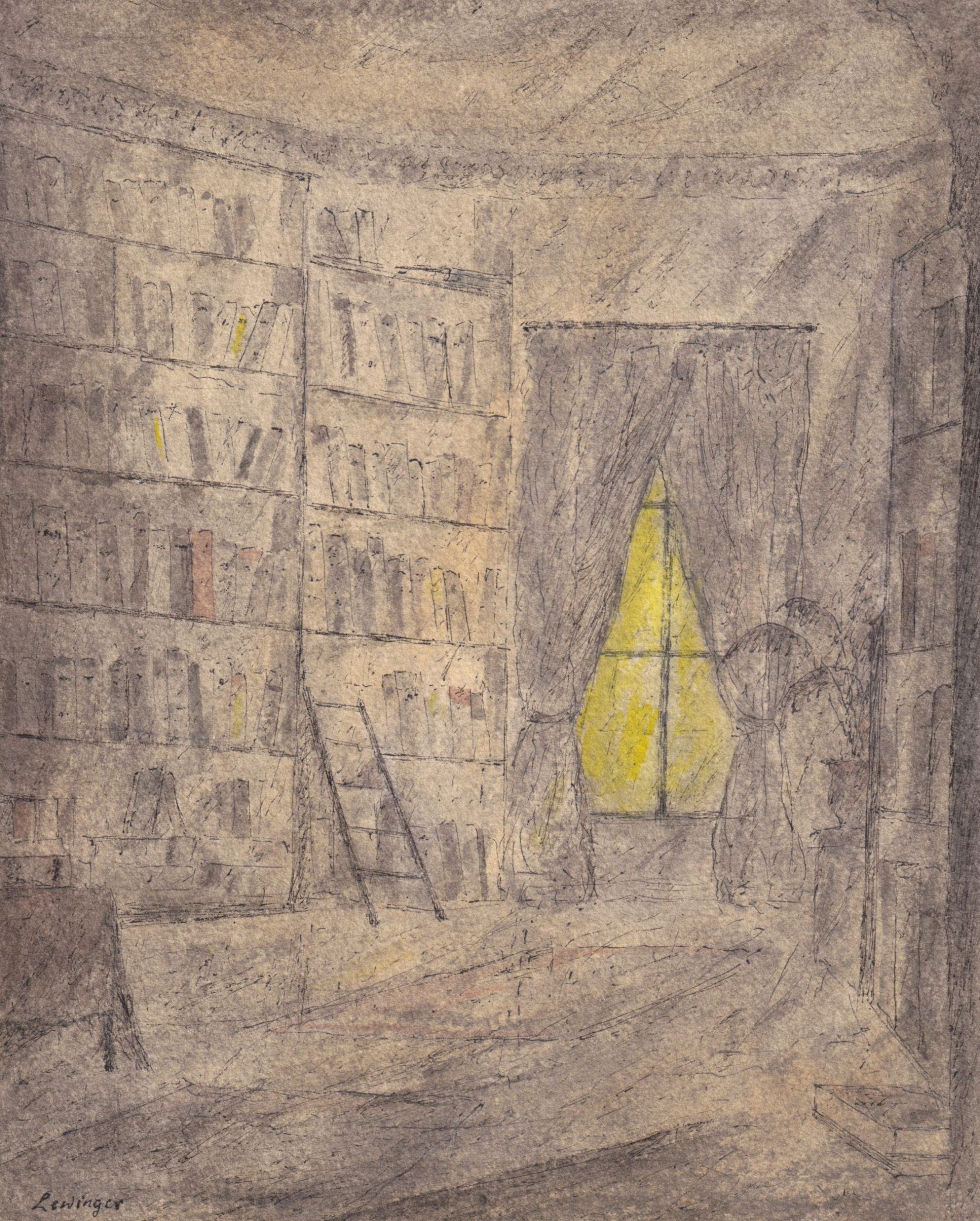 Ernst Lewinger Bibliothekszimmer Kunsthandlung Kühne