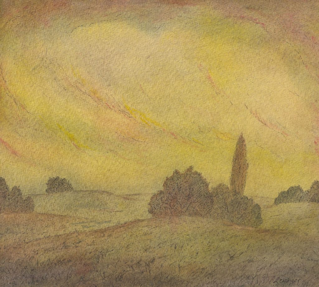 Ernst Lewinger Hügelige Landschaft Kunsthandlung Kühne