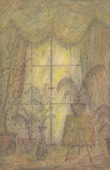 Ernst Lewinger Interieur mit Zimmerpflanzen Kunsthandlung Kühne