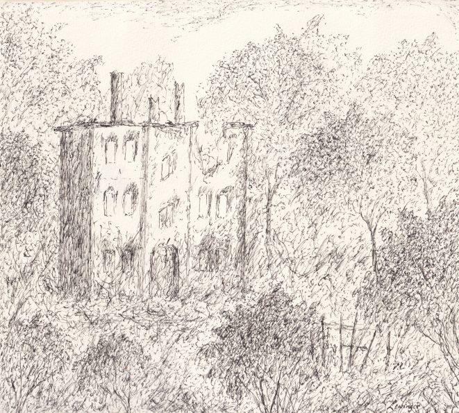 Ernst Lewinger Ruine im Park Kunsthandlung Kühne