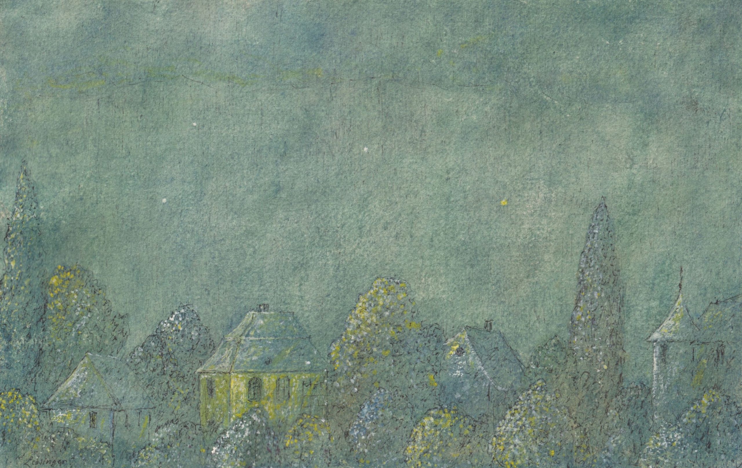 Ernst Lewinger Aussicht bei Nacht Kunsthandlung Kühne