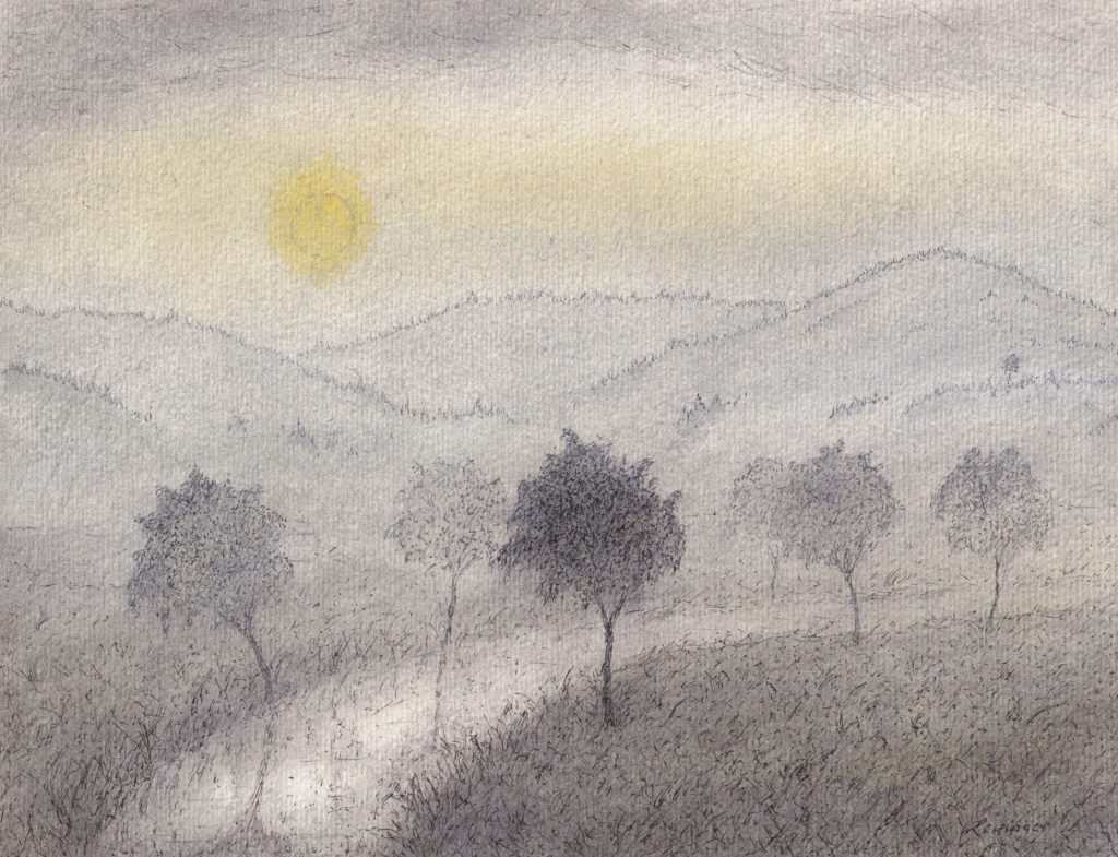 Ernst Lewinger Hinter dem Nebel wartet der Sonnenschein Kunsthandlung Kühne