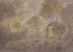 Gartenhäuschen in Herbst