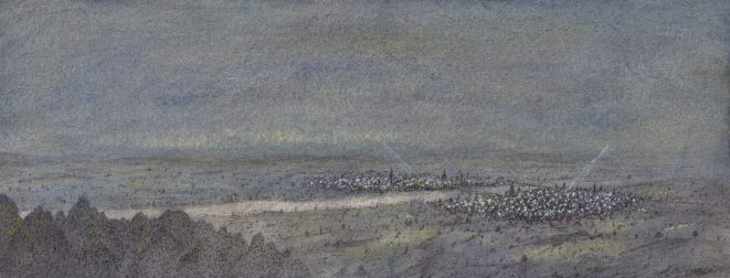 Ernst Lewinger Stadt an der Elbe Nachts Kunsthandlung Kühne