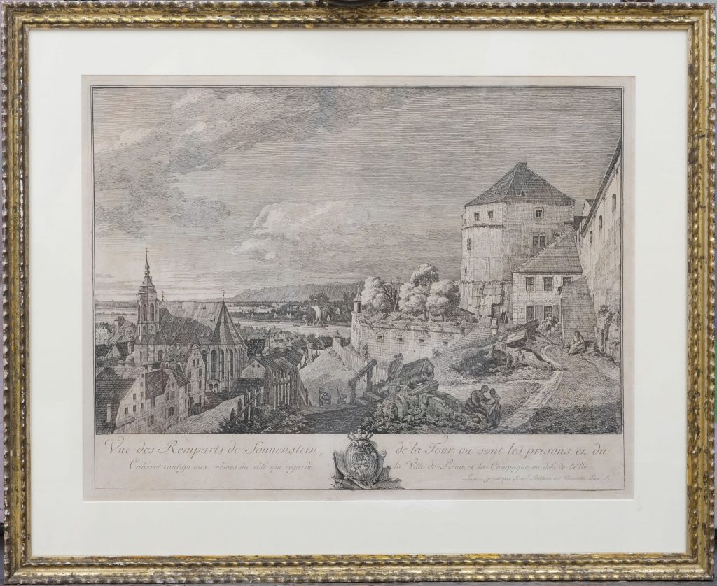 Bernardo Bellotto gen. Canaletto Pirna Sonnenstein Kunsthandlung Kühne