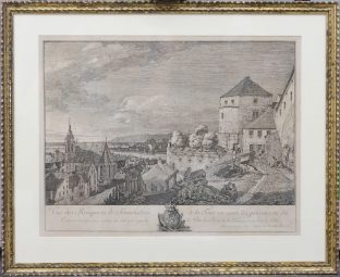 Die Alte Kemnate der Festung Sonnenstein und die Stadt Pirna