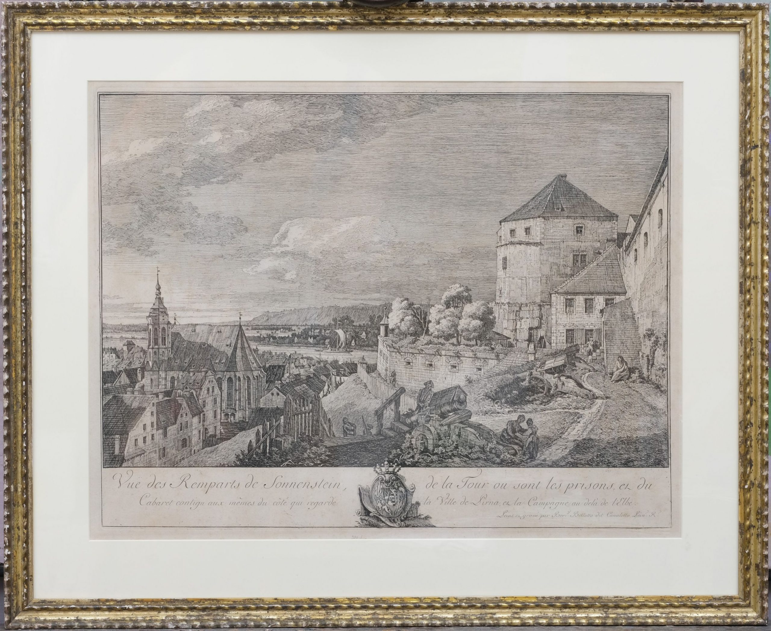 Bernardo Bellotto gen. Canaletto Pirna Sonnenstein Kunsthandlung Kühne