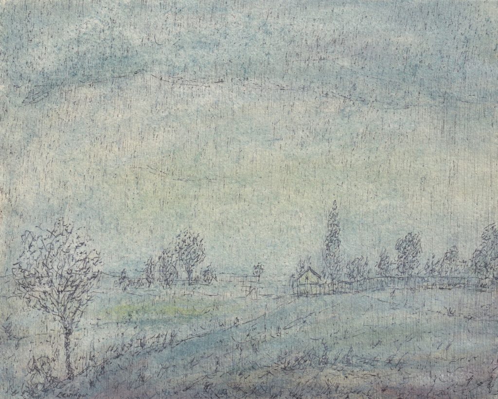 Ernst Lewinger Landschaft im Regen Kunsthandlung Kühne