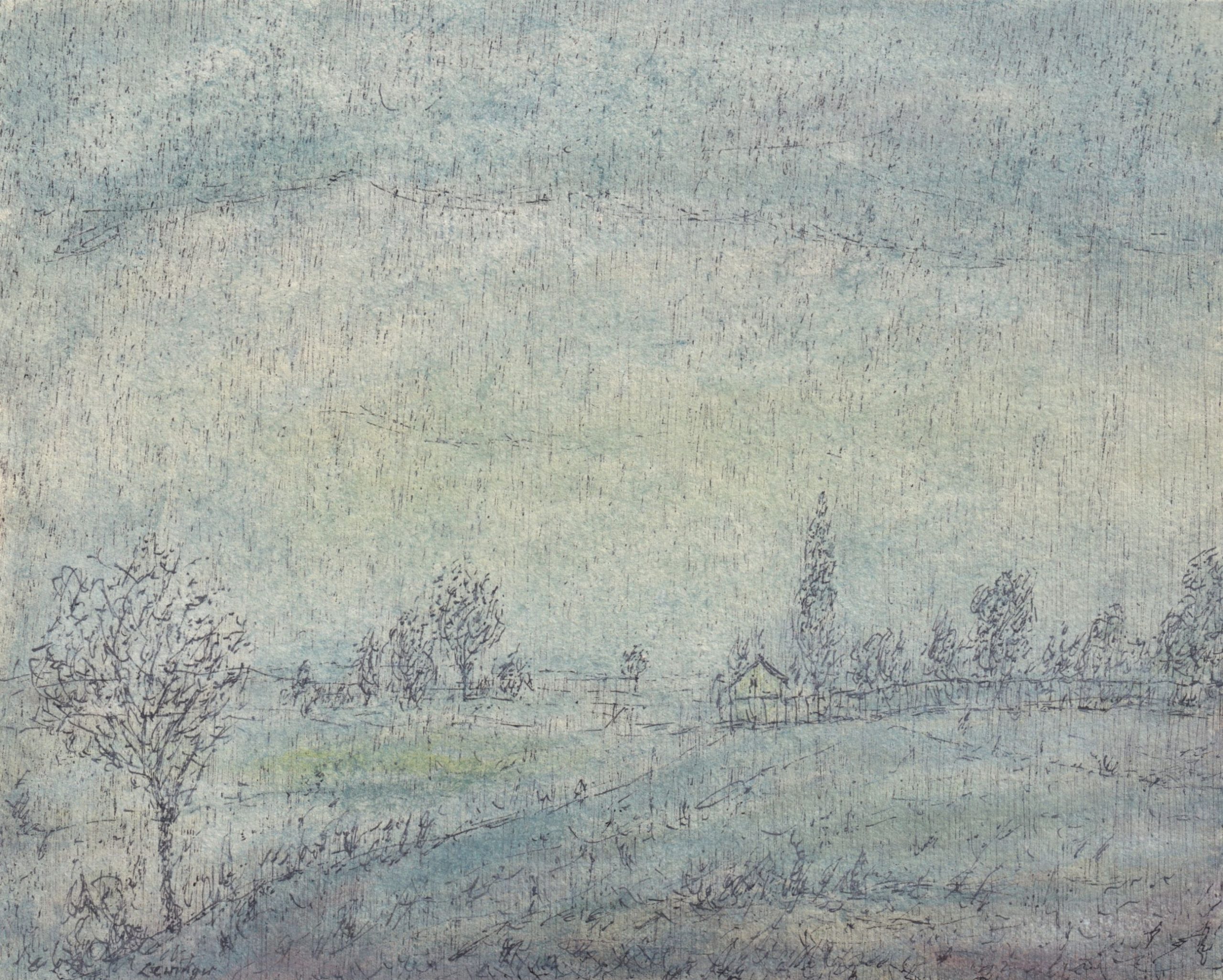 Ernst Lewinger Landschaft im Regen Kunsthandlung Kühne